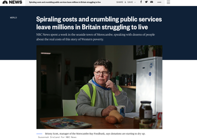 Spiraling costs and crumbling public services leave millions in Britain struggling to live